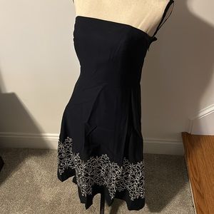 LOFT strapless navy dress